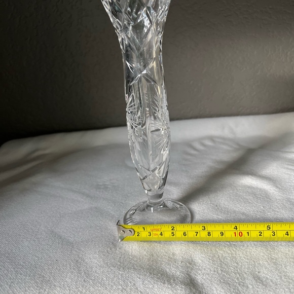 vintage Bohemian cut crystal bud vase. - Picture 3 of 10